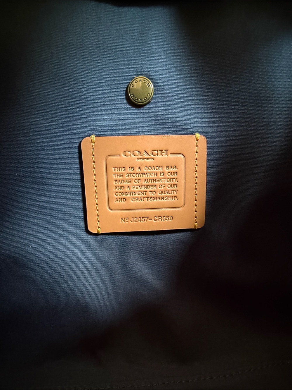 COACH Cargo Tote Bag 26 Denim Indigo Blue CR659 Crossbody - Picture 13 of 16